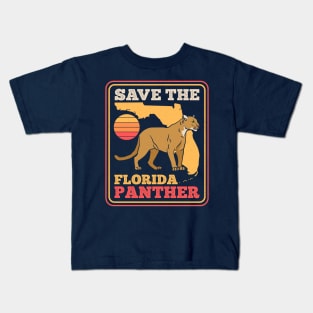 Save The Florida Panther Kids T-Shirt